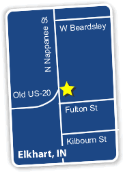 Auto One Elkhart Location Map