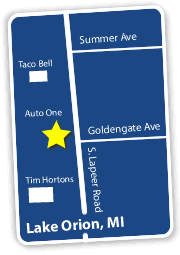 Auto One Lake Orion Location Map