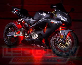 Red Motorcycle LED Lights