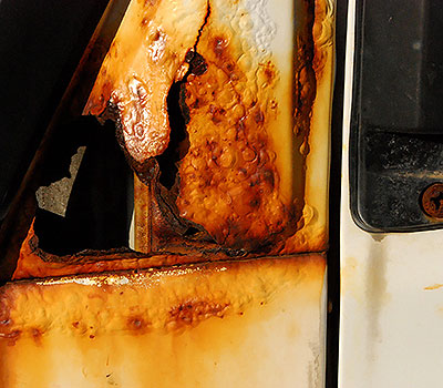 Rust forming on truck